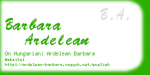 barbara ardelean business card